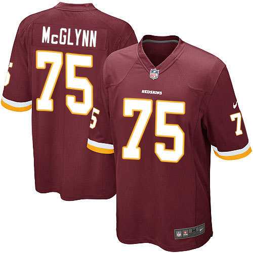 Nike Men & Women & Youth Redskins #75 McGlynn Red Team Color Game Jersey